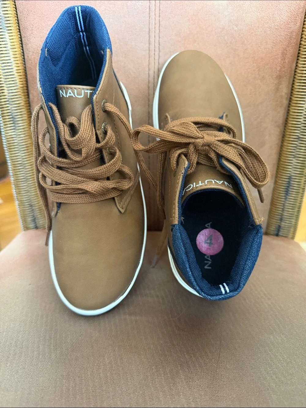 Nautica Men's or Women’s Brown Chukka Boots with White Sole